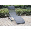 Steel frame with armrest folding relaxation lounger chair